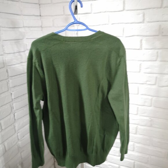Banana Republic Men's Size XL Merino Wool Blend Green Loose Fit Sweater - Picture 2 of 8